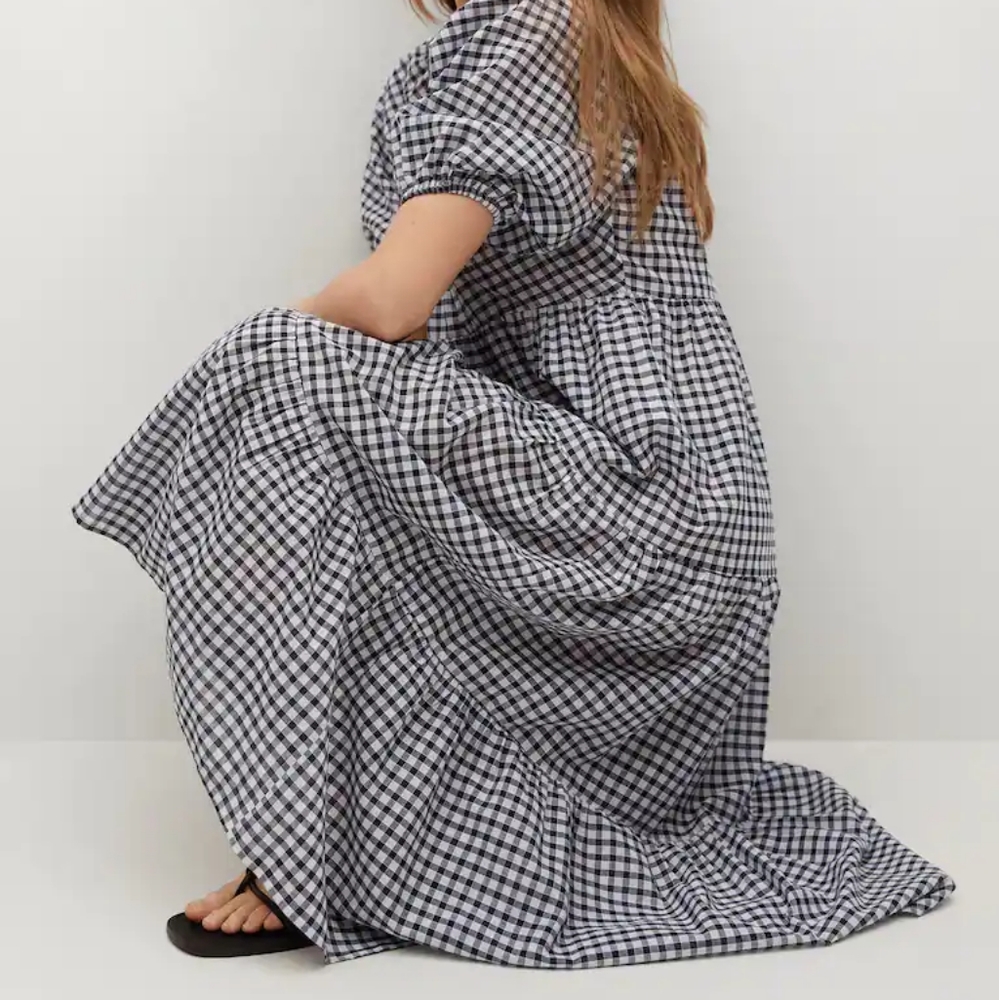 MANGO Gingham cotton dress - Picture 4 of 5